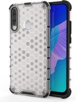 Voor Huawei Y7p schokbestendige honingraat PC + TPU beschermhoes (wit)