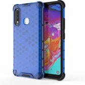 Voor Galaxy A70E Shockproof Honeycomb PC + TPU Case (blauw)