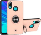 Voor Huawei P Smart (2019) 2 in 1 pc + TPU beschermhoes met 360 graden roterende ringhouder (roségoud)