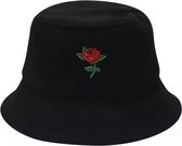 Bucket hat - Roos Unisex Vissershoed - Zwart