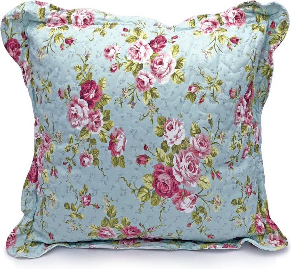 Woontante - Sierkussen - Roze Patchwork - 50x50 cm