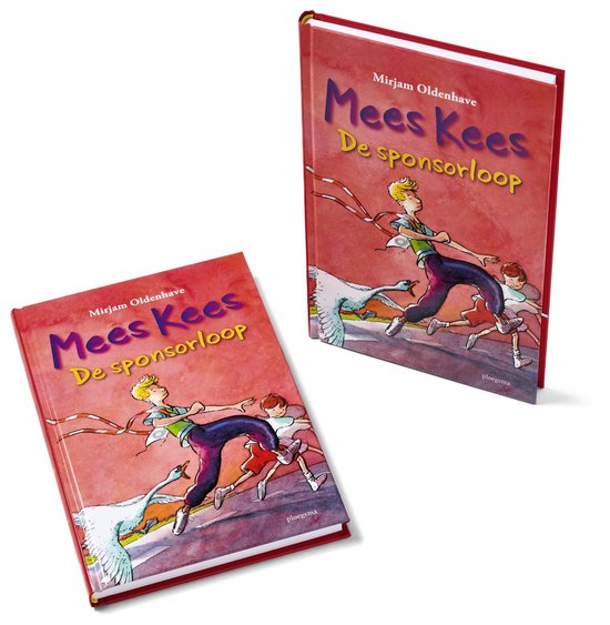 Twee boeken "Mees Kees De sponsorloop" op een witte achtergrond.