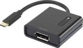 Renkforce RF-4475103 USB / DisplayPort Adapter [1x USB-C stekker - 1x DisplayPort bus] Zwart Vergulde steekcontacten 15.00 cm