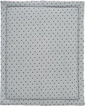 Cottonbaby Boxkleed - driehoekjes - grijs/zwart - 75x95 cm