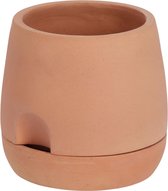 Kave Home - Luigina kleine terracotta bloempot met zelfvoorzienend systeem, Ø 27 cm