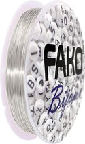 Fako Bijoux® - Koperdraad Kleurvast - Metaaldraad - Sieraden Maken - 0.3mm - 15 Meter - Zilver