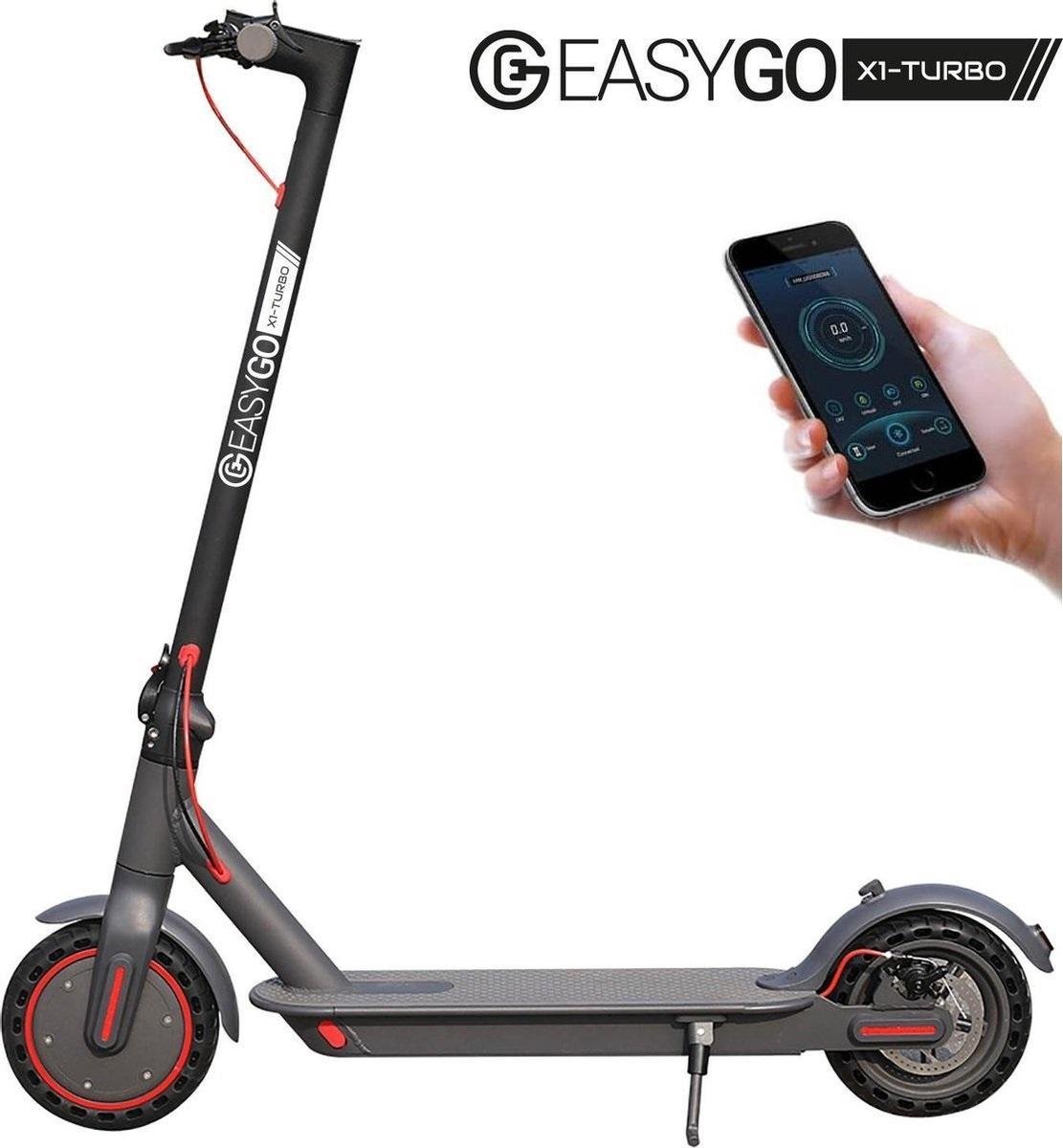 EasyGo X1-TURBO | Compact Lichtgewicht | Max. Snelheid 31 km u | Cruise control | Max. actieradius 45km | Max. 500W Motor| iOS Android App | Anti-lek banden