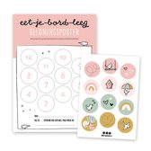 Eet je bord leeg beloningsposter A4 | roze | incl. 12 stickers | Thuismusje