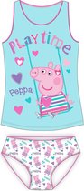 Peppa Pig Kinder OndergoedSet Meisjes 2-delig Maat 110/116 Blauw/Roze