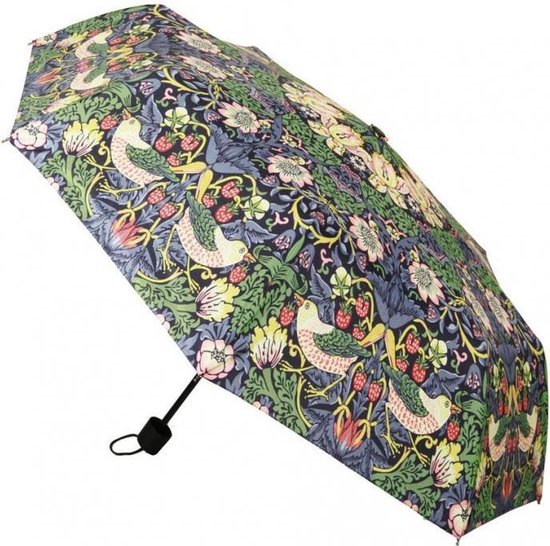 Signare Paraplu knop - Strawberry Thief Blue - William Morris