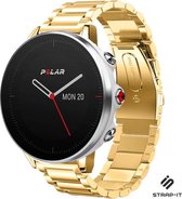 Stalen Smartwatch bandje - Geschikt voor  Polar Vantage M / M2 stalen band - goud - Strap-it Horlogeband / Polsband / Armband
