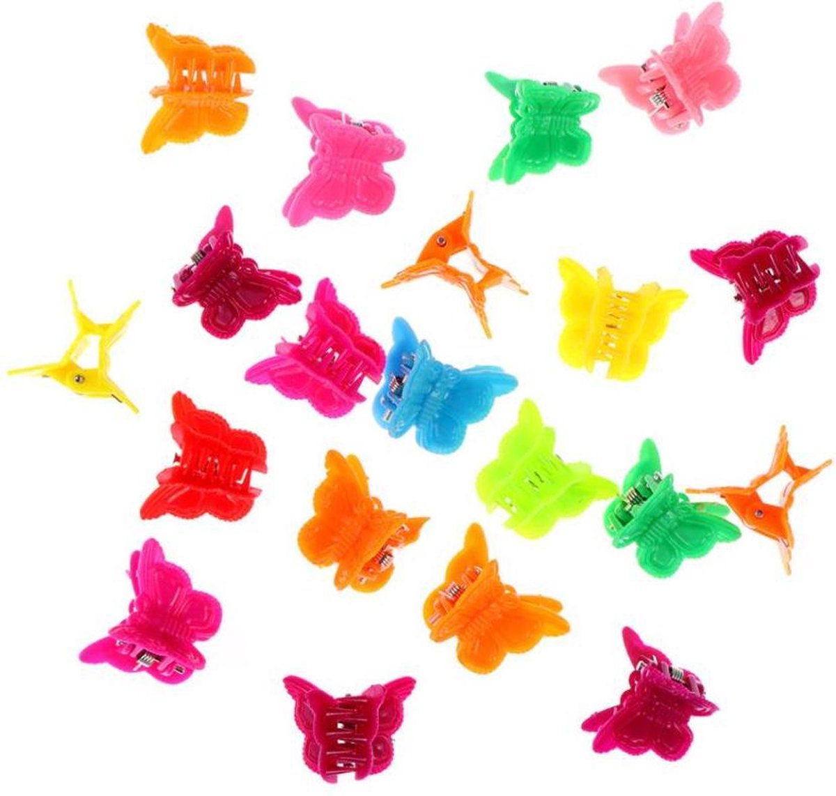 Vlinder Haarspeldjes - Kinder Haarclips - kleurenmix - 12 stuks