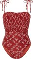 Roest/Bruin/Rood/Bloemenprint