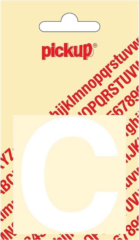 Pickup plakletter Helvetica 60 mm - wit C