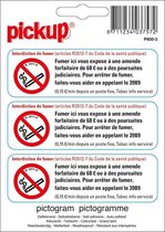 Pickup Pictogram 10x10 cm - Défense de fumer avec décret