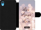 Wallet case - geschikt voor iPhone Xr - Live Laugh Love