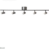 Cato plafondlamp Track (5 spots) Oxide Grijs