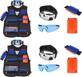 Tactical Vest geschikt voor NERF N-Strike - 2 vesten - One size - Met 2 magazijnen en 40 darts