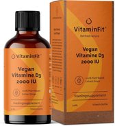 VitaminFit Vegan Vitamine D3 2000 IU druppels - Voedingssupplement- 100% Natuurlijk & Plantaardig - 50 ml