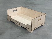 Hondenmand 51x31cm | Hondenbench | Honden | Dog | Hondenmanden | Hondenbank | Bench | Mand hond | Kattenmand | Houten mand | Katten | Hout DIY kit | Inclusief houtlijm