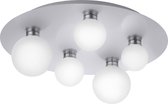 LED Plafondlamp WiZ - Smart LED - Nitron Dulpio - 15W - Aanpasbare Kleur - Dimbaar - Afstandsbediening - Rond - Mat Nikkel - Aluminium