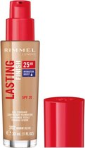 Rimmel London Foundation Lasting Finish 302 Warm Olive - 3 x 30 ml - Voordeelverpakking