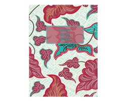 HappyBook - Notebook - Journal - Notitieboek - A4 - Batik - Java - Turquoise - Gelijnd - Softcover - Elastiek - Werk - Studie - School - Dagboek - Cadeau - Indonesië - Bali - Relatiegeschenk - Business - Zakelijk notitieboek - Boek - Planning - Doel
