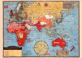Affiche Seconde guerre mondiale Fronts - Carte historique Battlefronts - 50x70 cm