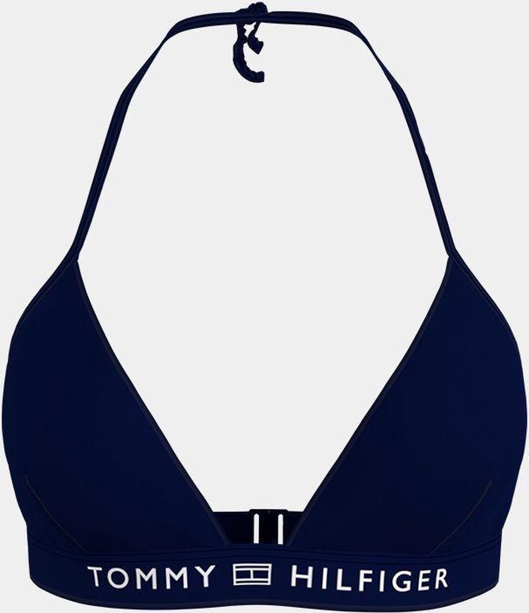 Luidruchtig vlotter verwerken Tommy Hilfiger bikinitop triangel Desert sky - donkerblauw | bol.com