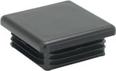 Inslagdop - vierkant - 45x45mm (1 - 3) - zwart - kunststof - 10 stuks