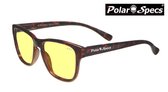 Polar Specs® Polariserende Nachtbril reiziger Classic PS9011 – Tortoise Bruin – Polarized Nightdriving – Small – Unisex