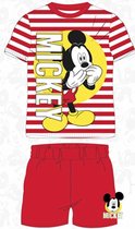 Mickey Mouse shortama - maat 116 - rood - Mickey pyjama
