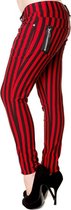 Banned Skinny fit broek -M- STRIPE Rood/Zwart