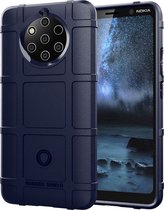 Nokia 8.3 Hoesje - Mobigear - Rugged Shield Serie - TPU Backcover - Blauw - Hoesje Geschikt Voor Nokia 8.3