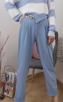 7/8 broek chain detail | blauw | maat M