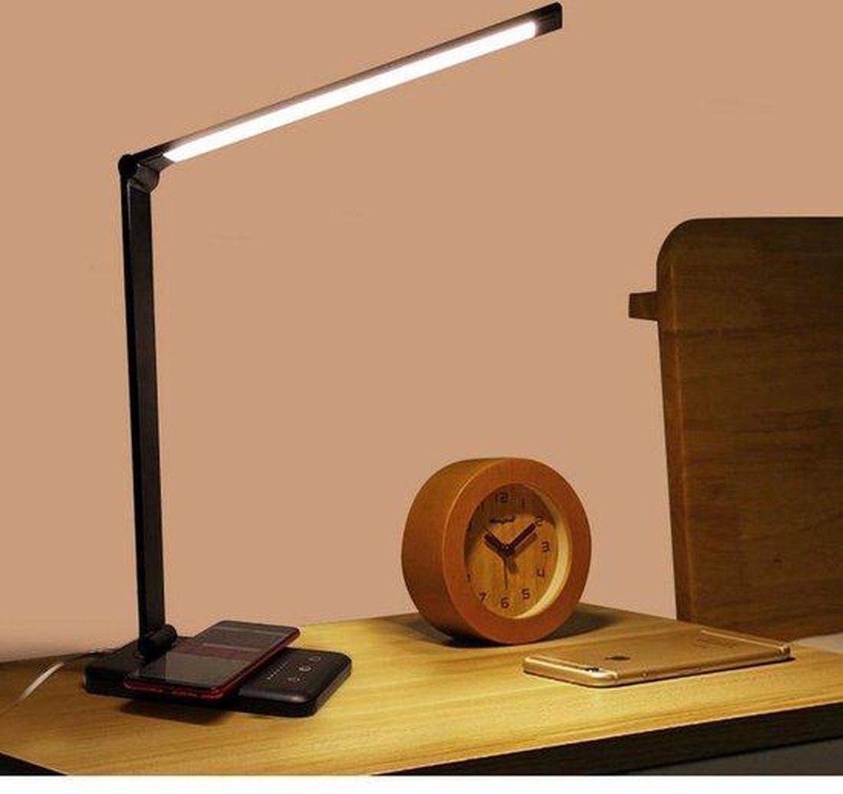 Fuegobird EK009 LED Bureaulamp met Qi Draadloos Opladen en Dimmer thumbnail 5