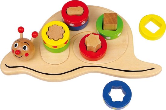 Houten sorteer speelgoed - puzzel - Slakkenhuisje - Speelgoed vanaf 1 jaar  | bol.com
