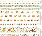 Forest Life Washi Tape | Verschillende Washi Tapes | Bos | Woud | Blaadjes | Vogels | Hartjes | Vossen | Wasberen | Wasbeer | Uilen | Beren | Beer | Hamsters | Katten | Konijnen |