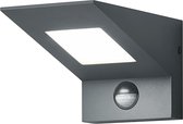 LED Tuinverlichting met Bewegingssensor - Buitenlamp - Trion Nilsona - Wand - 8W - Warm Wit 3000K - Vierkant - Mat Antraciet - Aluminium - BES LED