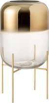 J-Line Vaas Oceanne Glas Goud/Transparant Large