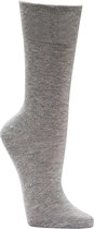 Katoenen sokken – 3 paar – lichtgrijs – zonder elastiek – zonder teennaad – maat 35/38