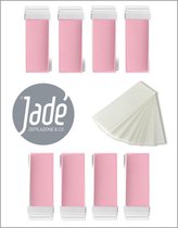 Jadé Striphars Titanium harspatronen box|ontharingshars | 8 universele harspatronen |harsvullingen -  wax roll on - 100 ml voordeelbox met 50 harsstrips