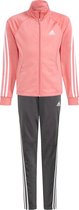 adidas adidas 3-stripes  Trainingspak - Maat 116  - Unisex - roze - grijs - wit