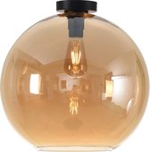 Plafondlamp Marino 40cm Amber - Ø40cm - E27 - IP20 - Dimbaar > plafoniere amber glas | plafondlamp amber glas | plafondlamp eetkamer amber glas | plafondlamp keuken amber glas | le