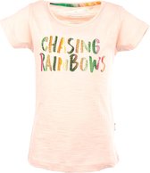 Stones and Bones t-shirt meisjes - roze - Chasing rainbows - maat 116