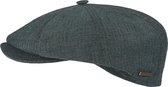 Hatland Wine 8 panel flatcap zomerpet linnen katoen kleur groen maat L