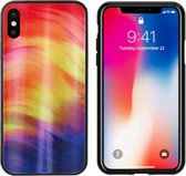 BackCover Aurora Glass - Telefoonhoesje - Hoesje voor Apple iPhone Xs Max - Paars