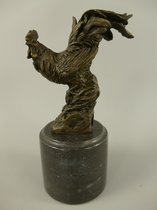 Bronzen beeld - Haan - Dieren - 15 cm hoog