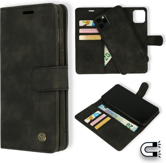 iPhone 11 Hoesje Charcoal Gray - Casemania 2 in 1 Magnetic Book Case |  bol.com