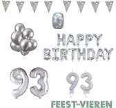93 jaar Verjaardag Versiering Pakket Zilver